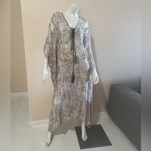 gibson latimer swim Cover/kaftan/Sequined/animal Print/XS/nwt